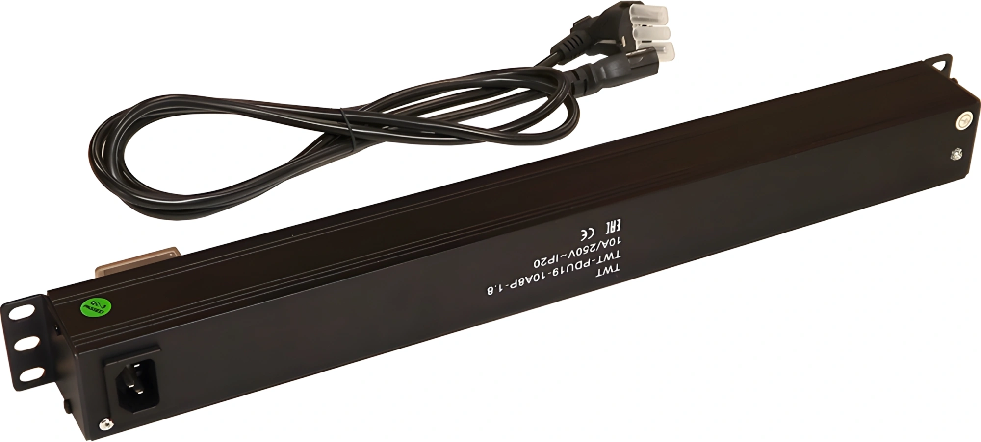 Блок распределения питания Lanmaster TWT-PDU19-10A8P-3.0 гор.размещ. 8xSchuko базовые 10A Schuko 3м — миниатюра 3