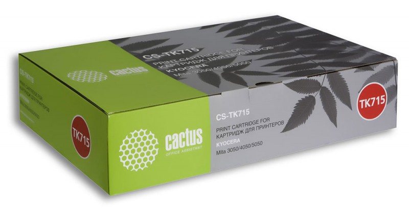 Картридж лазерный Cactus CS-TK715 TK-715 черный (34000стр.) для Kyocera Mita KM 3050/4050/5050 с чипом — миниатюра 3