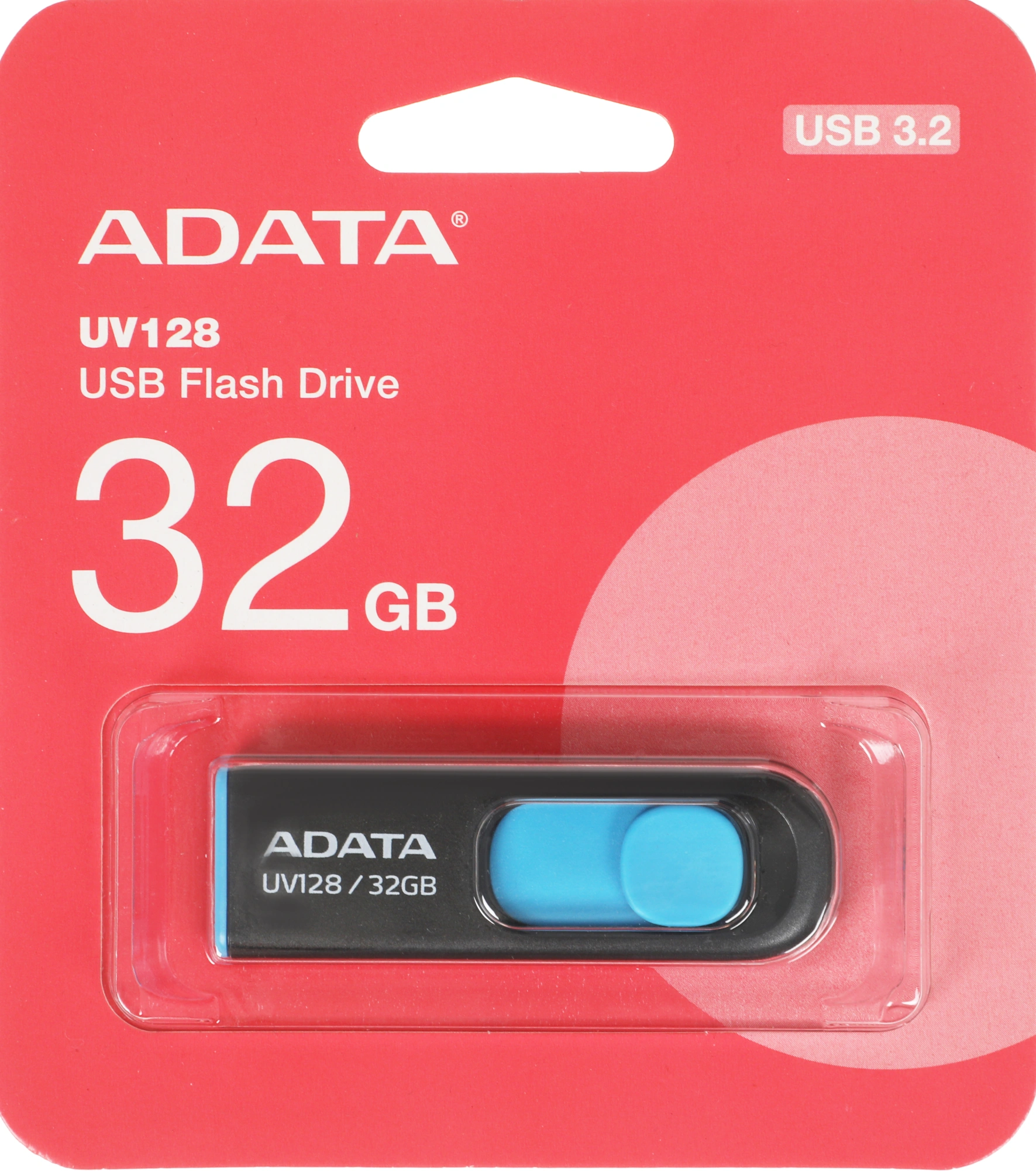 Флеш Диск A-Data 32Gb DashDrive UV128 AUV128-32G-RBE USB3.0 черный/синий — миниатюра 6