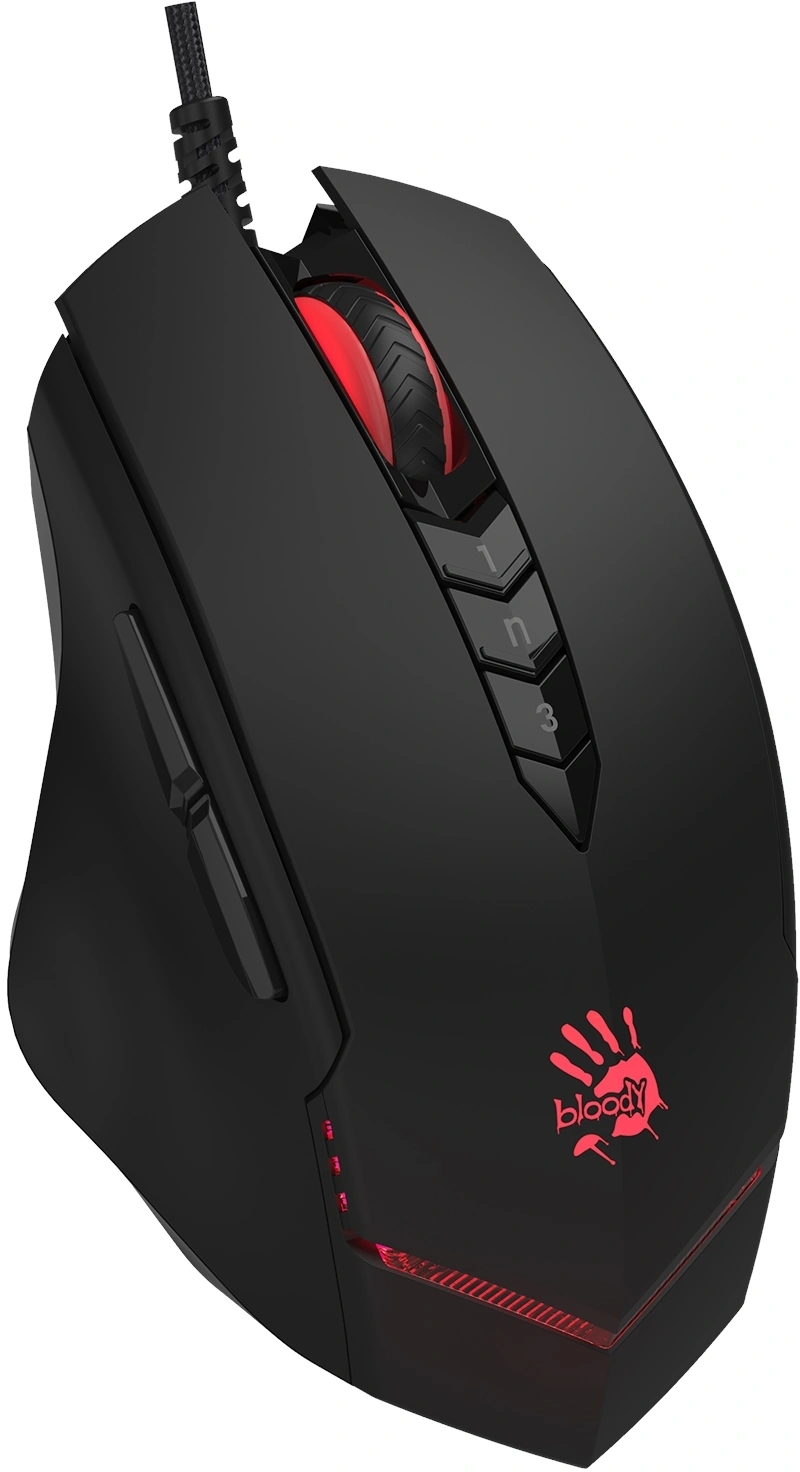 Мышь A4Tech Bloody V8 черный оптическая 6000dpi USB 8but — миниатюра 8