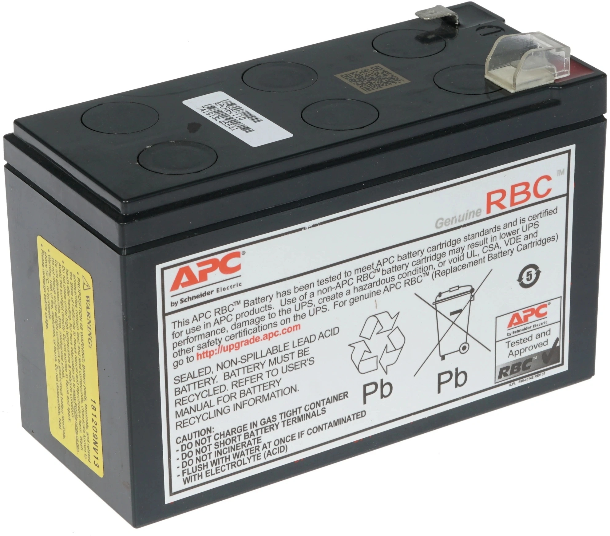 Батарея для ИБП APC APCRBC110 12В 7Ач для BE550G/BE550G-CN/LM/BE550R/BE550R-CN/R650CI/AS/RS — миниатюра 4