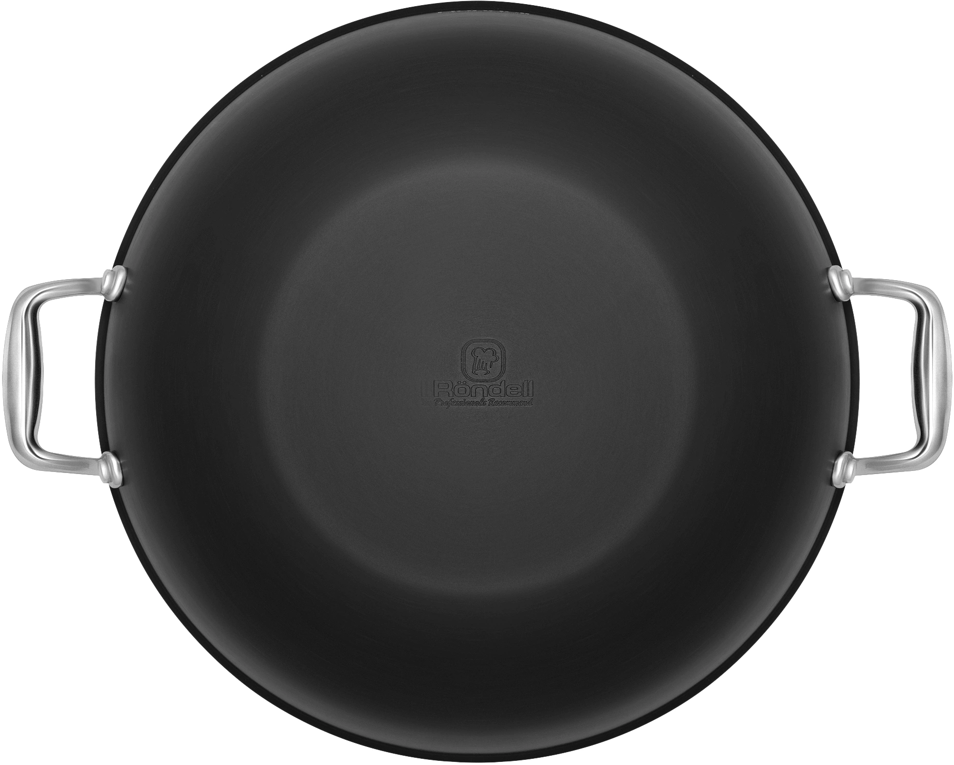 Сковорода ВОК (WOK) Rondell Elements RDA-114 круглая 32см покрытие: TriTitan ручка несъемная (с крышкой) черный — миниатюра 3
