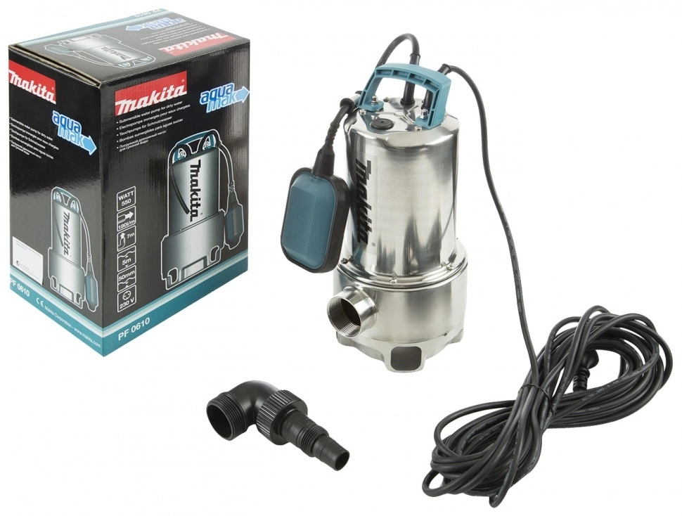 Насос дренажный Makita PF0610 550Вт 10800л/час центробежный — миниатюра 5