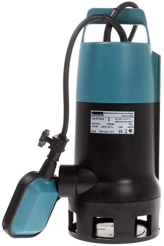 Насос дренажный Makita PF1010 1100Вт 14400л/час центробежный — миниатюра 3