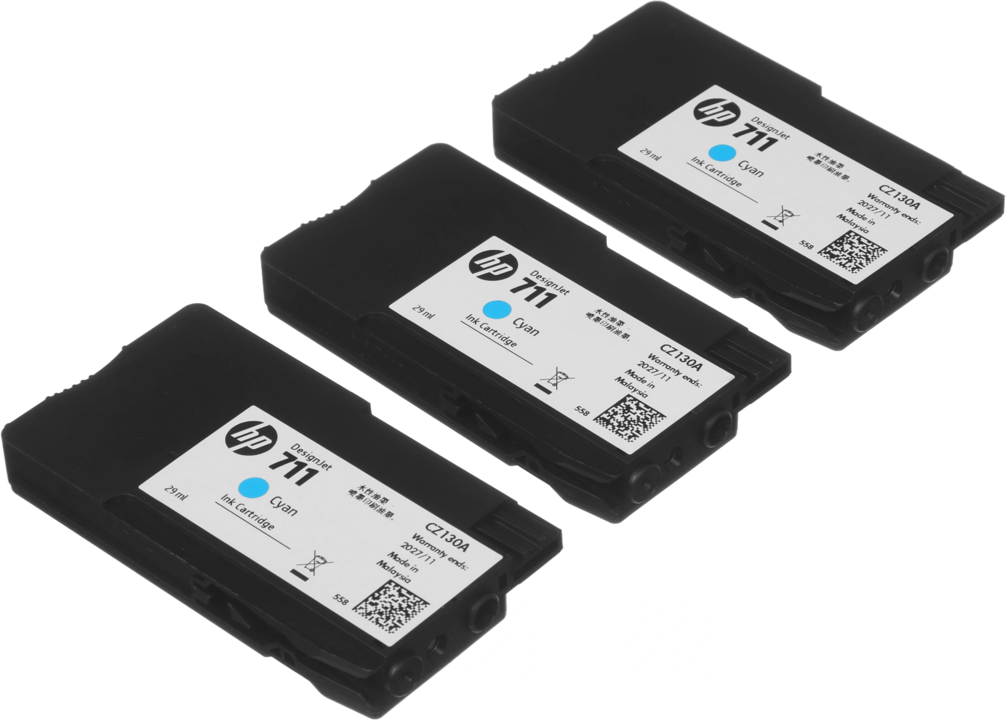 Картридж струйный HP 711 CZ134A голубой тройная упак. (29мл) для HP DJ T120/T520 — миниатюра 14