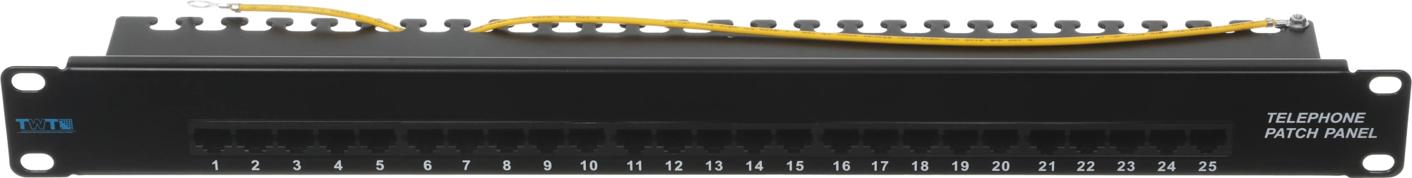 Патч-панель Lanmaster TWT-PP25TEL45 19" 1U 25xRJ-12 UTP — миниатюра 2