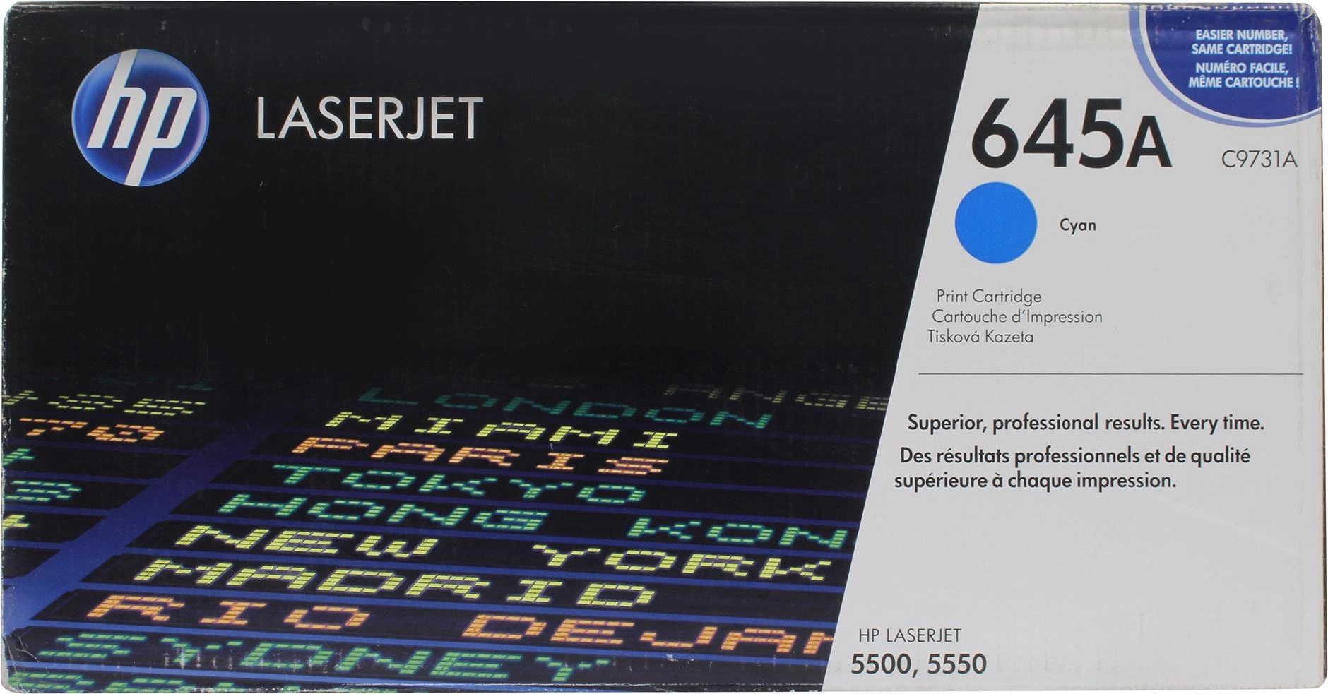 Картридж лазерный HP 645A C9731AC голубой (12000стр.) для HP 5500/5550/5550dn/5550dtn/5550hdn/5550n (техн.упак) — фото 1