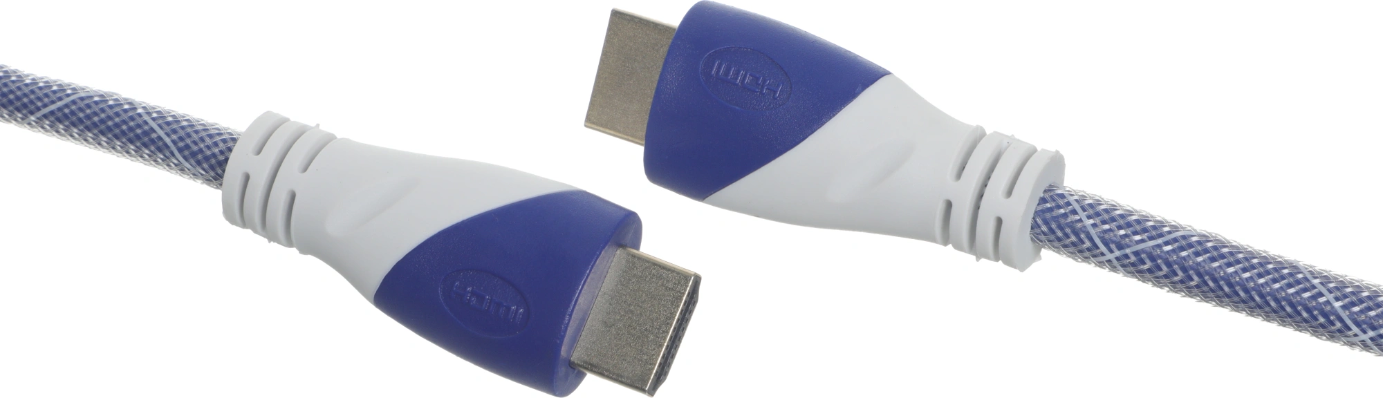 Кабель аудио-видео HDMI (m)/HDMI (m) 1.8м. феррит.кольца позолоч.конт. синий/белый (VER 1.4) — миниатюра 5