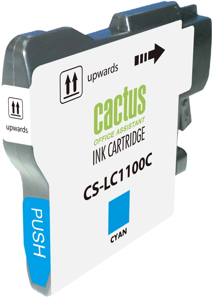 Картридж струйный Cactus CS-LC1100C голубой (16мл) для Brother DCP-385c/6690cw/MFC-990/5890/5895/6490 с чипом — миниатюра 2