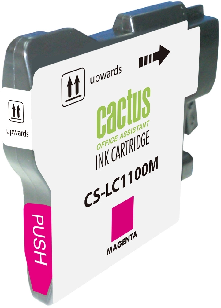 Картридж струйный Cactus CS-LC1100M пурпурный (16мл) для Brother DCP-385c/6690cw/MFC-990/5890/5895/6490 с чипом — миниатюра 2