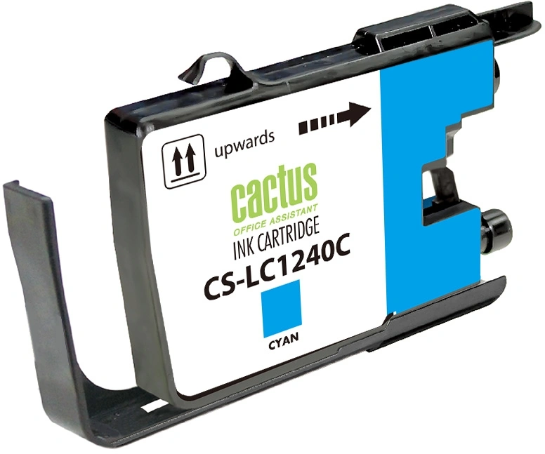 Картридж струйный Cactus CS-LC1240C голубой (12мл) для Brother MFC-J6510/6910DW с чипом — миниатюра 2