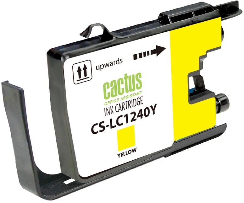 Картридж струйный Cactus CS-LC1240Y желтый (12мл) для Brother MFC-J6510/6910DW с чипом — миниатюра 2