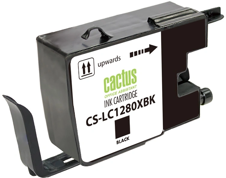 Картридж струйный Cactus CS-LC1280XBK черный (62мл) для Brother MFC-J6510/6910DW с чипом — миниатюра 2