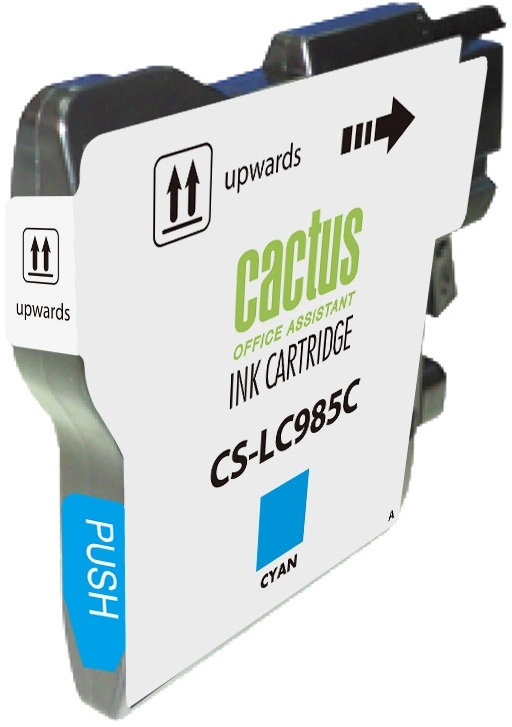 Картридж струйный Cactus CS-LC985C голубой (15мл) для Brother DCPJ315W/DCPJ515W/MFCJ265W с чипом — миниатюра 2