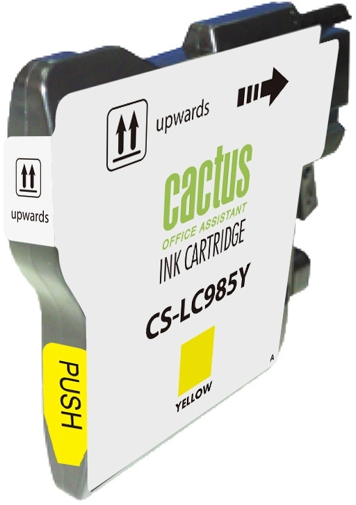 Картридж струйный Cactus CS-LC985Y желтый (15мл) для Brother DCPJ315W/DCPJ515W/MFCJ265W с чипом — миниатюра 2