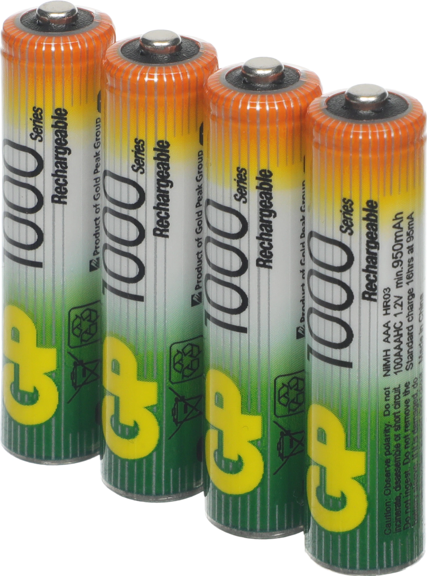 Аккумулятор GP 100AAAHC3/1 AAA NiMH 1000mAh (промо:3+1) (4шт) — миниатюра 3