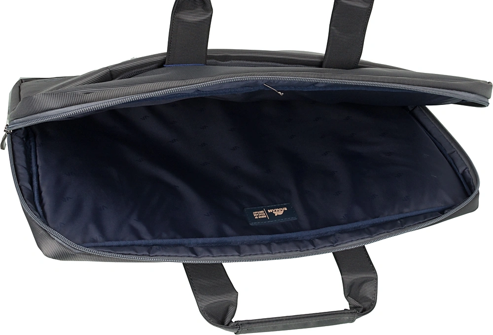 Сумка для ноутбука 17" Riva 8251 серый полиэстер (8251 GREY) — миниатюра 3