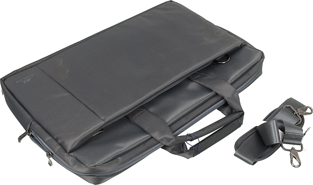 Сумка для ноутбука 17" Riva 8251 серый полиэстер (8251 GREY) — миниатюра 6