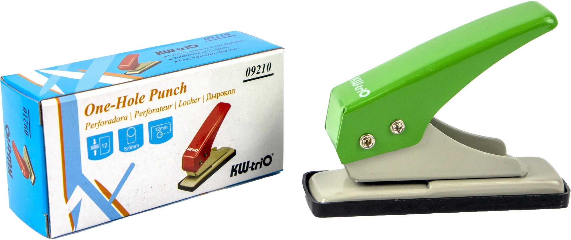 Дырокол Kw-Trio mini 09210 макс.:12лист. металл ассорти отв.:1 — миниатюра 2
