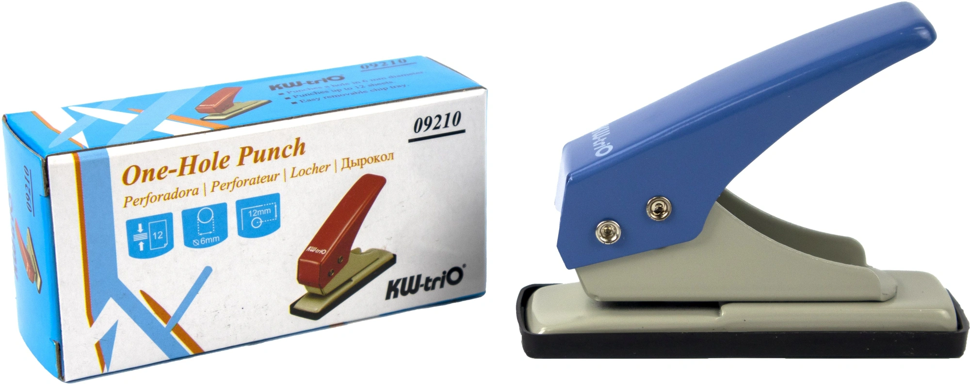 Дырокол Kw-Trio mini 09210 макс.:12лист. металл ассорти отв.:1 — миниатюра 4