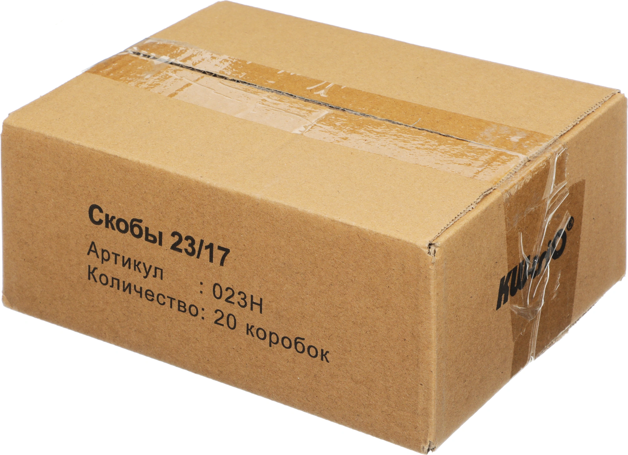 Скобы для степлера 23/17 Kw-Trio 023H оцинкованные кор.карт. (упак.:1000шт.) — миниатюра 3