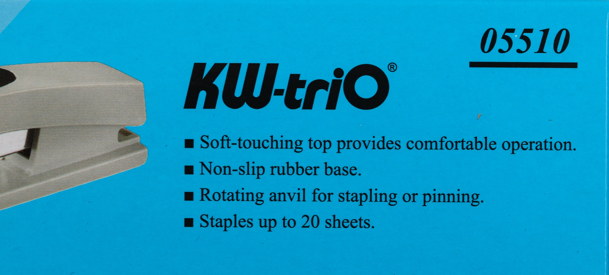Степлер Kw-Trio 05510 Half-strip Trio 24/6 26/6 (20листов) ассорти 150скоб — миниатюра 4