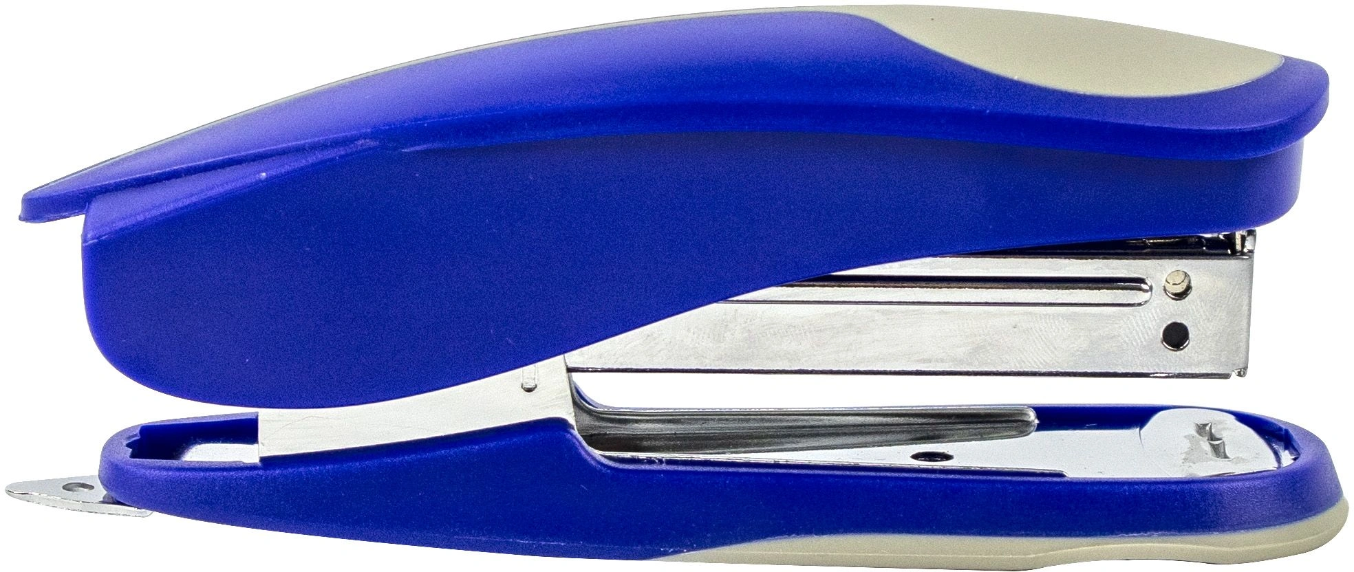 Степлер Kw-Trio 05516BLU Half-strip Pollex 24/6 26/6 (20листов) встроенный антистеплер синий 105скоб — миниатюра 2