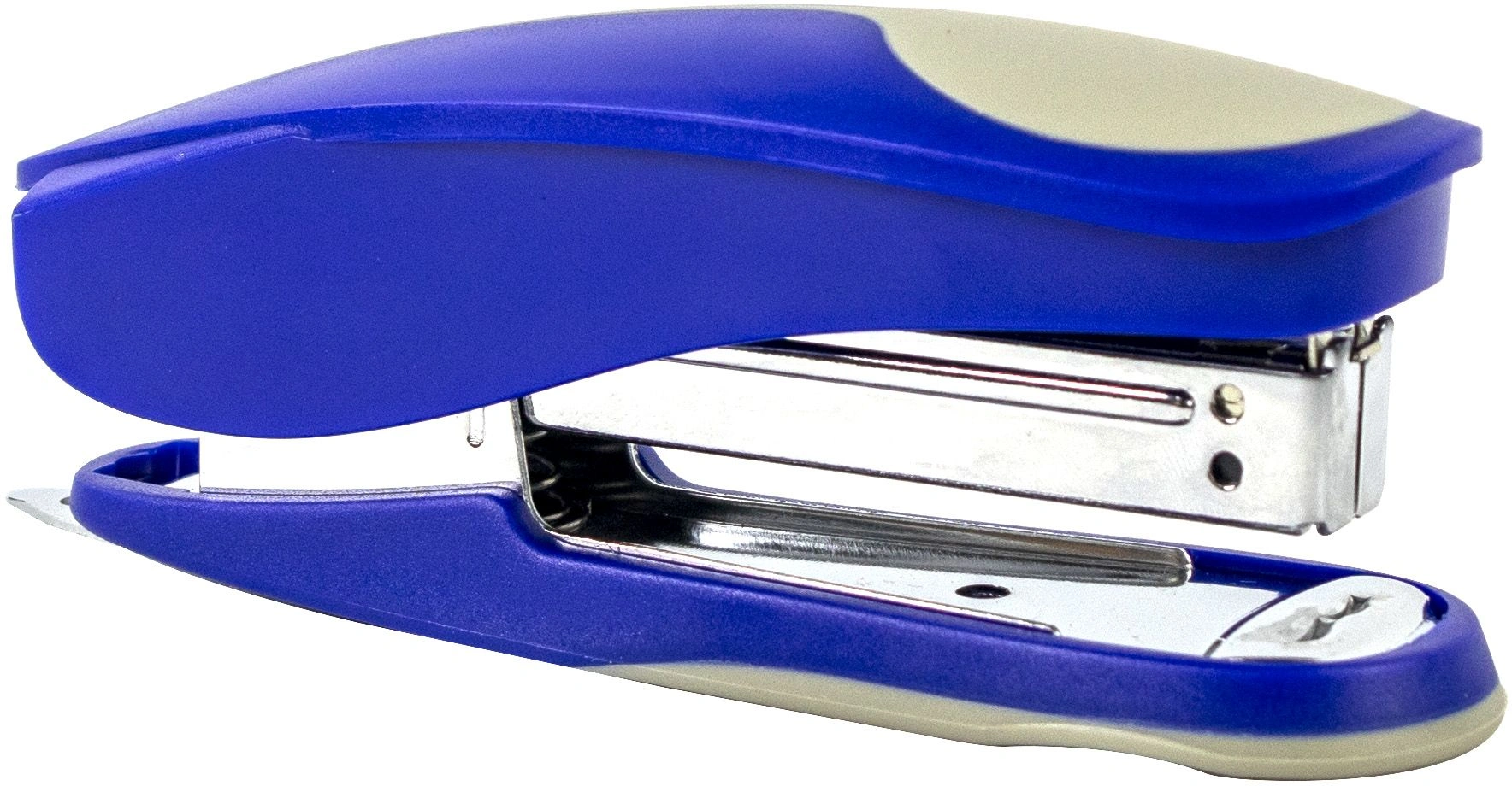 Степлер Kw-Trio 05516BLU Half-strip Pollex 24/6 26/6 (20листов) встроенный антистеплер синий 105скоб — миниатюра 8