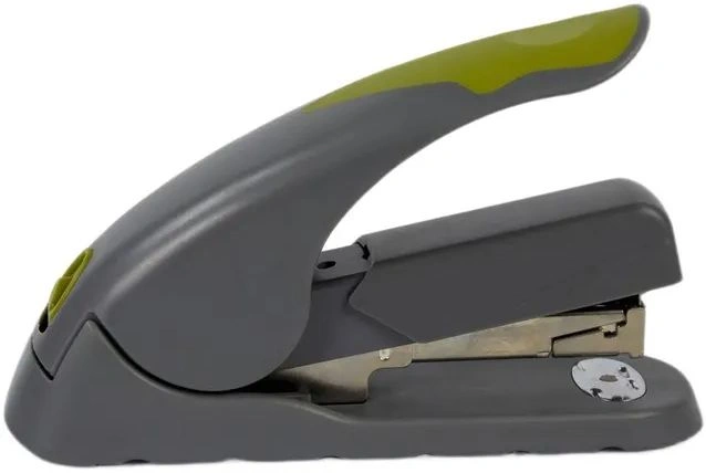 Степлер настольный Kw-Trio 5618GR/GREEN Soft-Touch 24/6 24/8 26/6 26/8 (40листов) снижение усилия серый/зеленый 100скоб — миниатюра 7