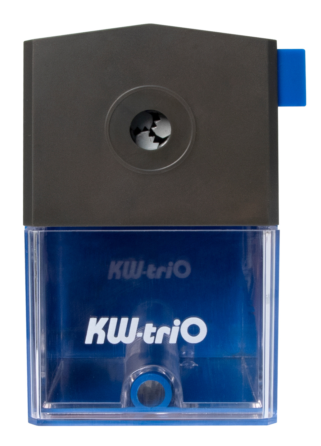 Точилка для карандашей механическая Kw-Trio 305Ablu 1 отверстие пластик синий — миниатюра 5