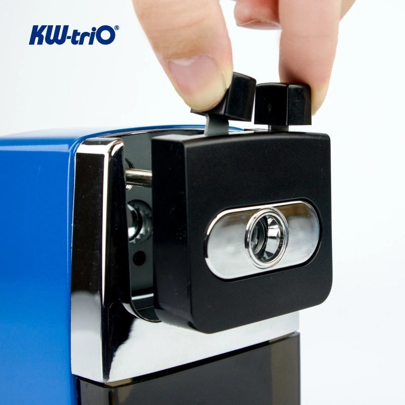 Точилка для карандашей механическая Kw-Trio 307A 1 отверстие металл ассорти — миниатюра 4