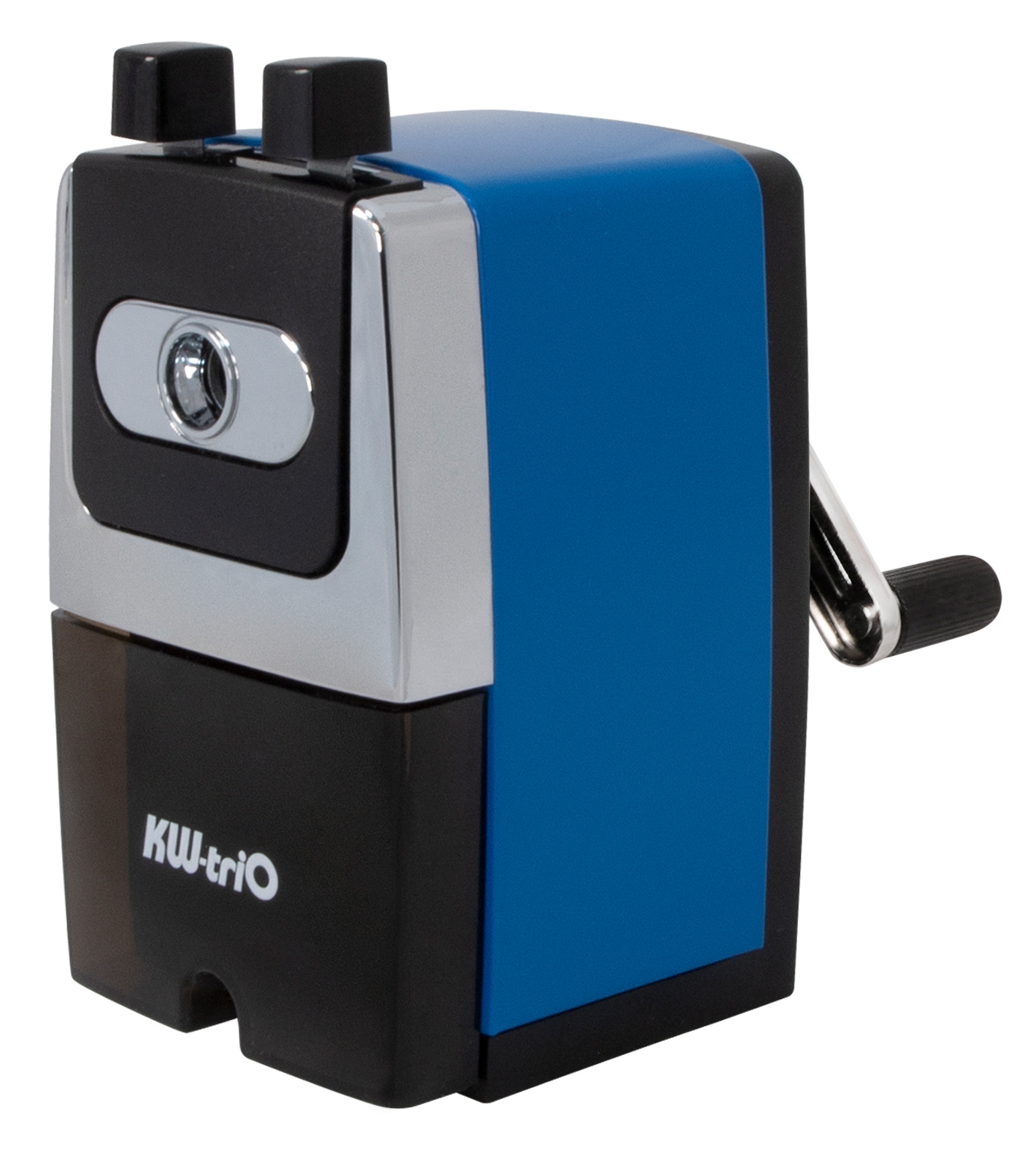 Точилка для карандашей механическая Kw-Trio 307Ablue 307A-BLU 1 отверстие металл синий — миниатюра 4