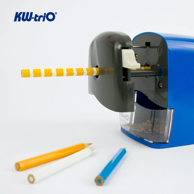 Точилка для карандашей механическая Kw-Trio 312A 1 отверстие пластик ассорти — миниатюра 3