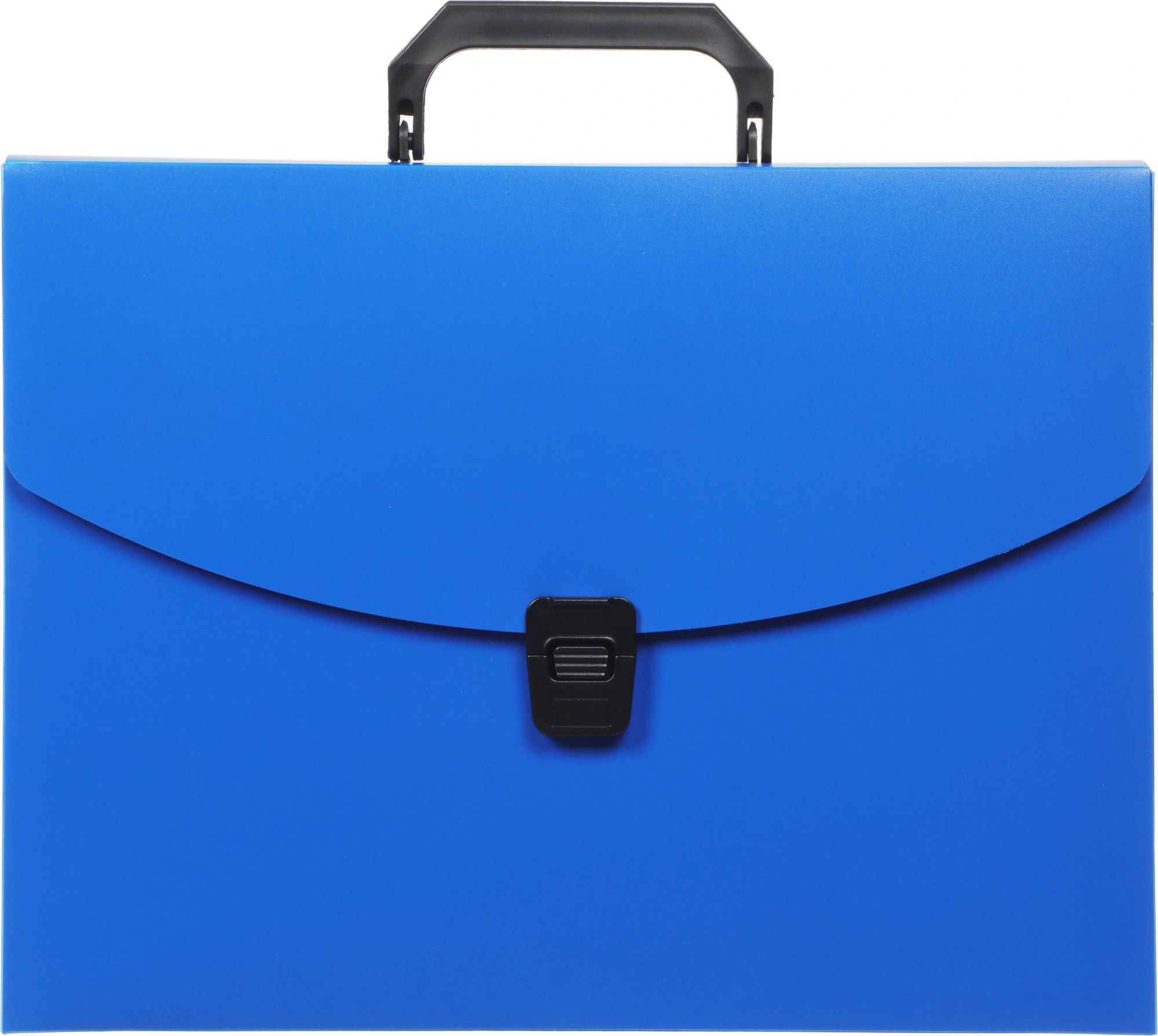 Портфель Бюрократ -BPP01BLUE 1 отдел. A4 пластик 0.7мм синий — миниатюра 2