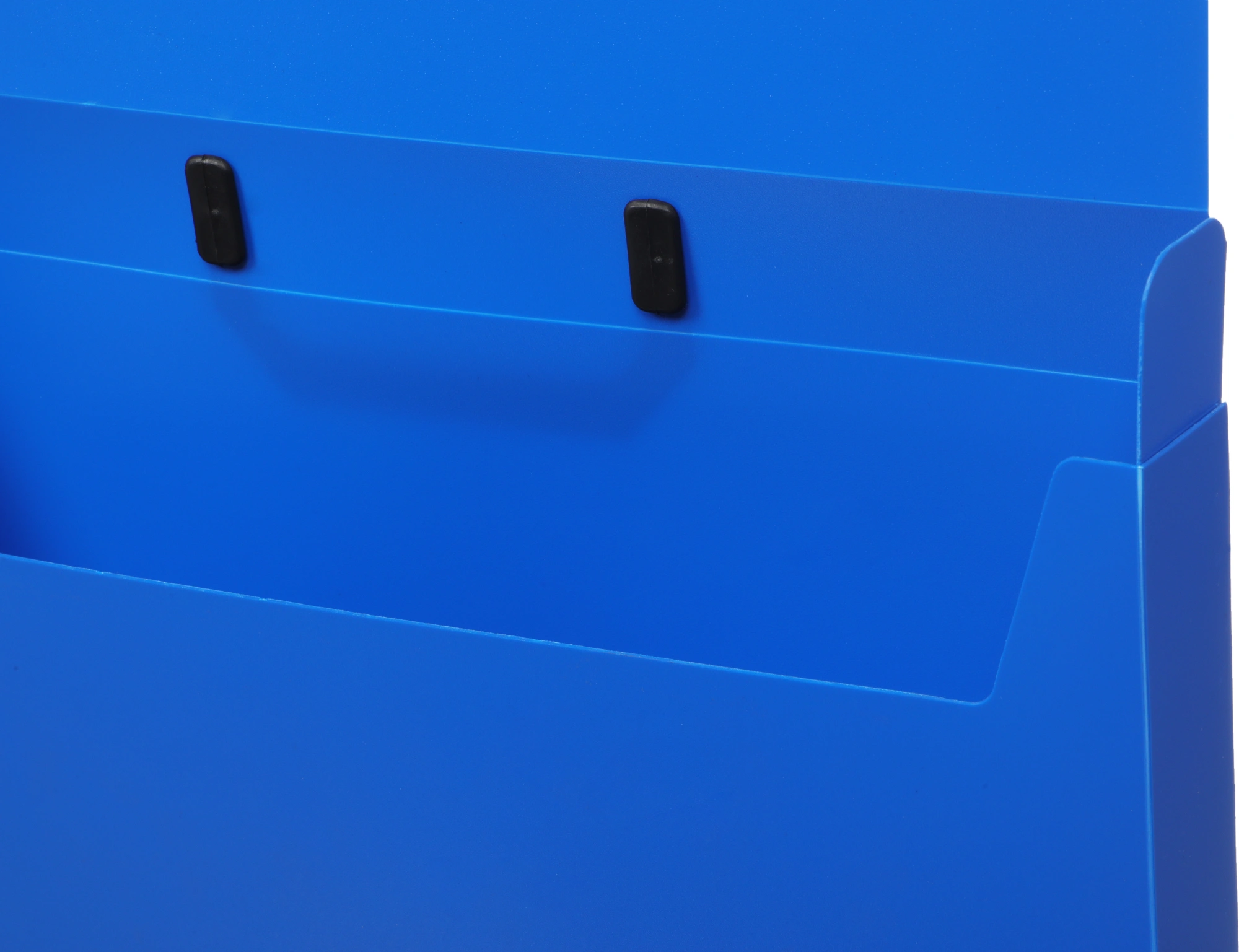 Портфель Бюрократ -BPP01BLUE 1 отдел. A4 пластик 0.7мм синий — миниатюра 7