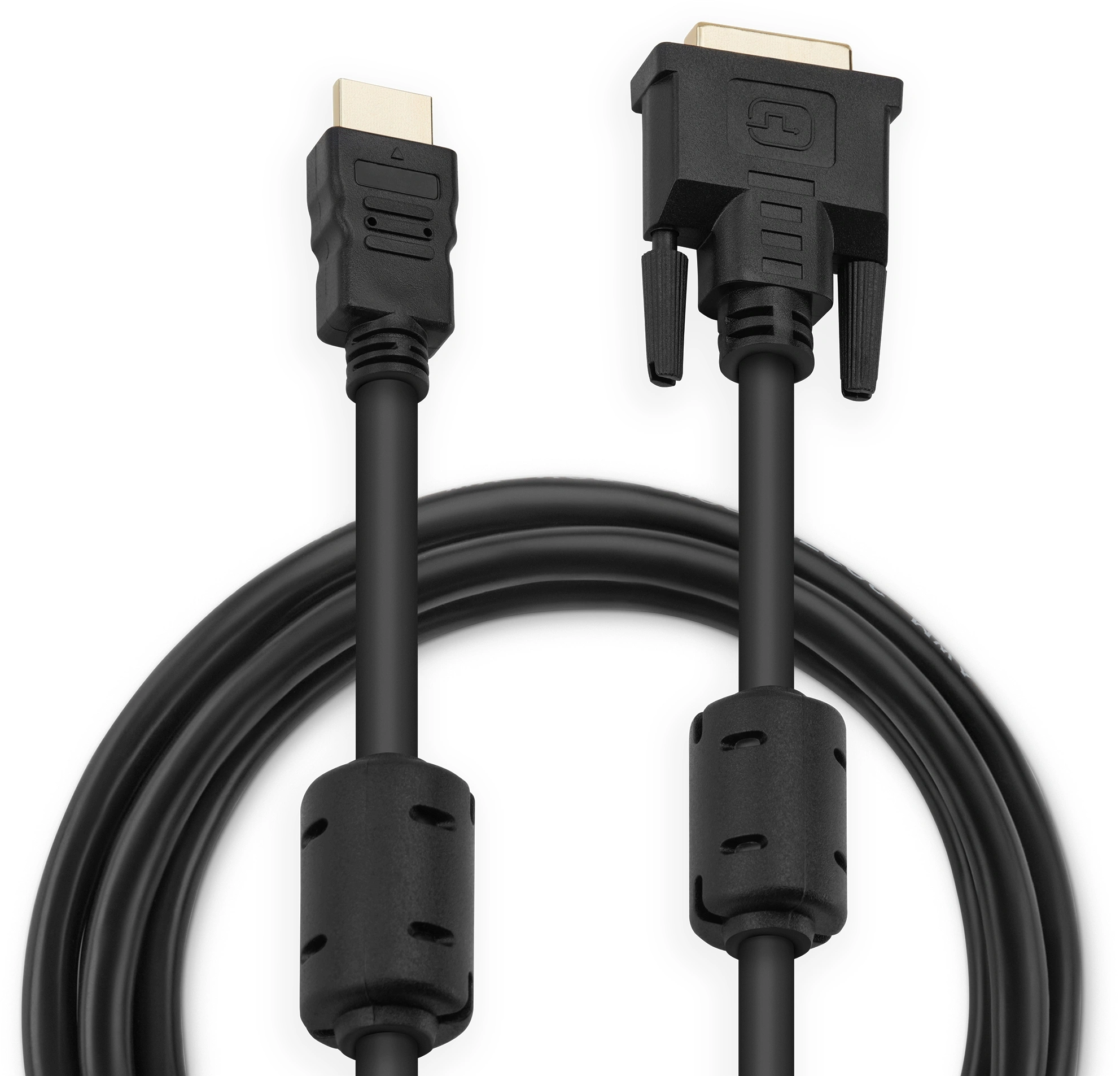 Кабель-переходник аудио-видео Buro HDMI (m)/DVI-D (m) 1.8м. феррит.кольца позолоч.конт. (HDMI-19M-DVI-D-1.8M) — фото 1