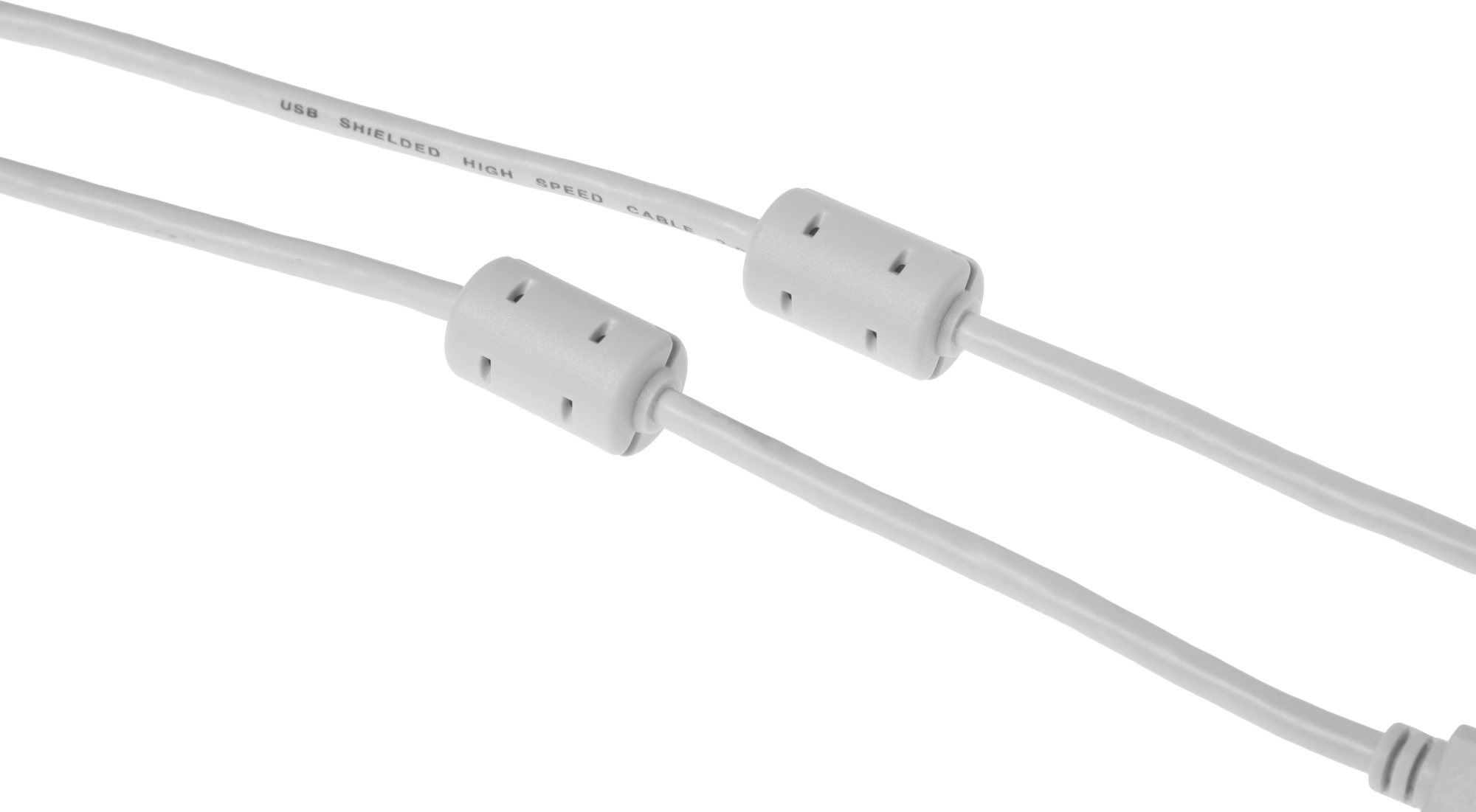 Кабель Buro USB A(m) USB B(m) 1.8м (USB2.0-AM/BM-1.8M-MG) феррит.кольца серый — миниатюра 5