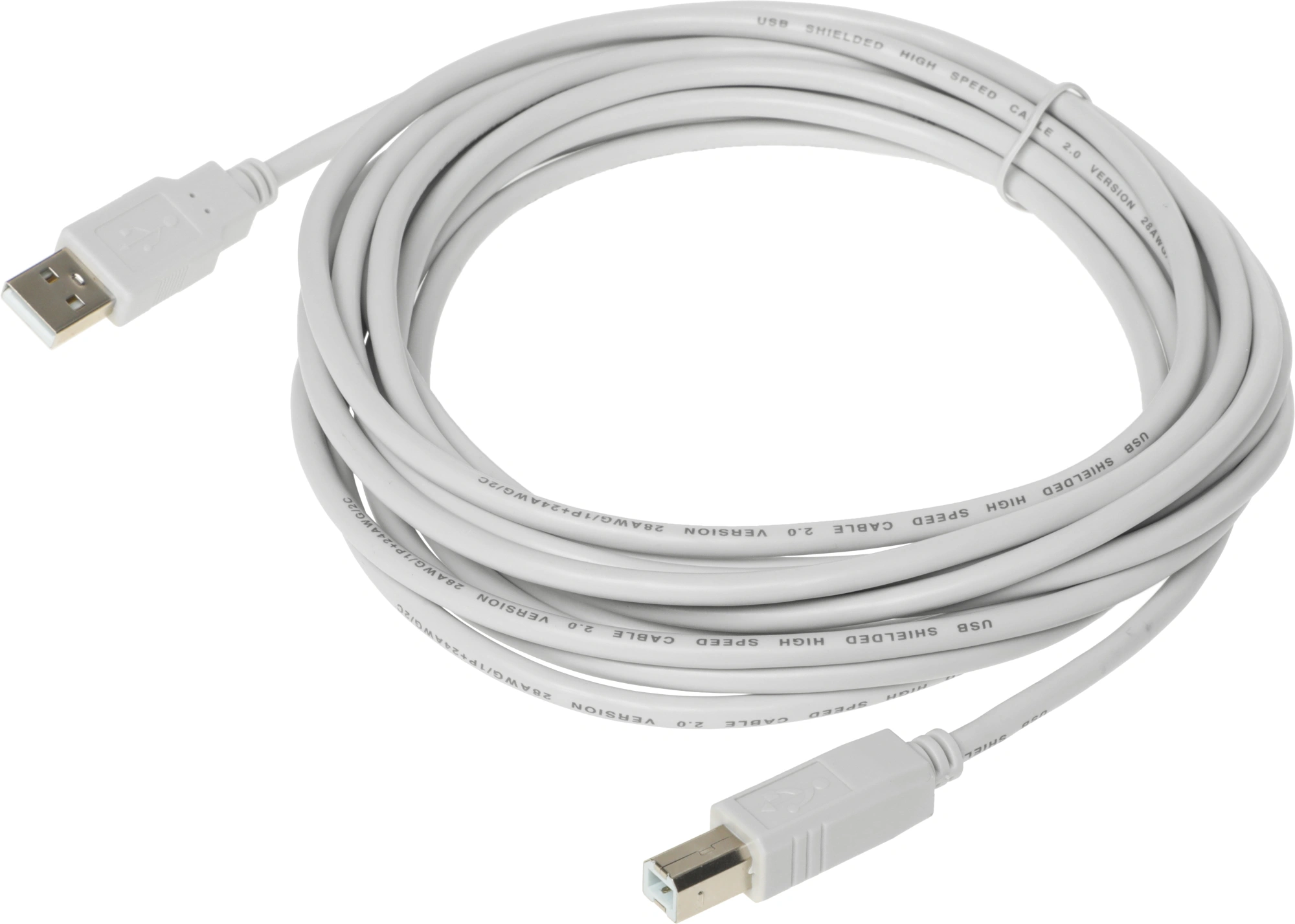 Кабель Buro USB A(m) USB B(m) 5м (USB2.0-AM/BM-5) — миниатюра 4