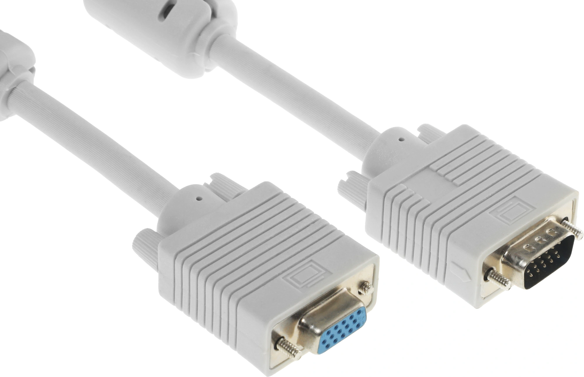 Кабель-удлинитель Buro CAB015S-06 VGA (m) VGA (f) 1.8м феррит.кольца серый — миниатюра 2