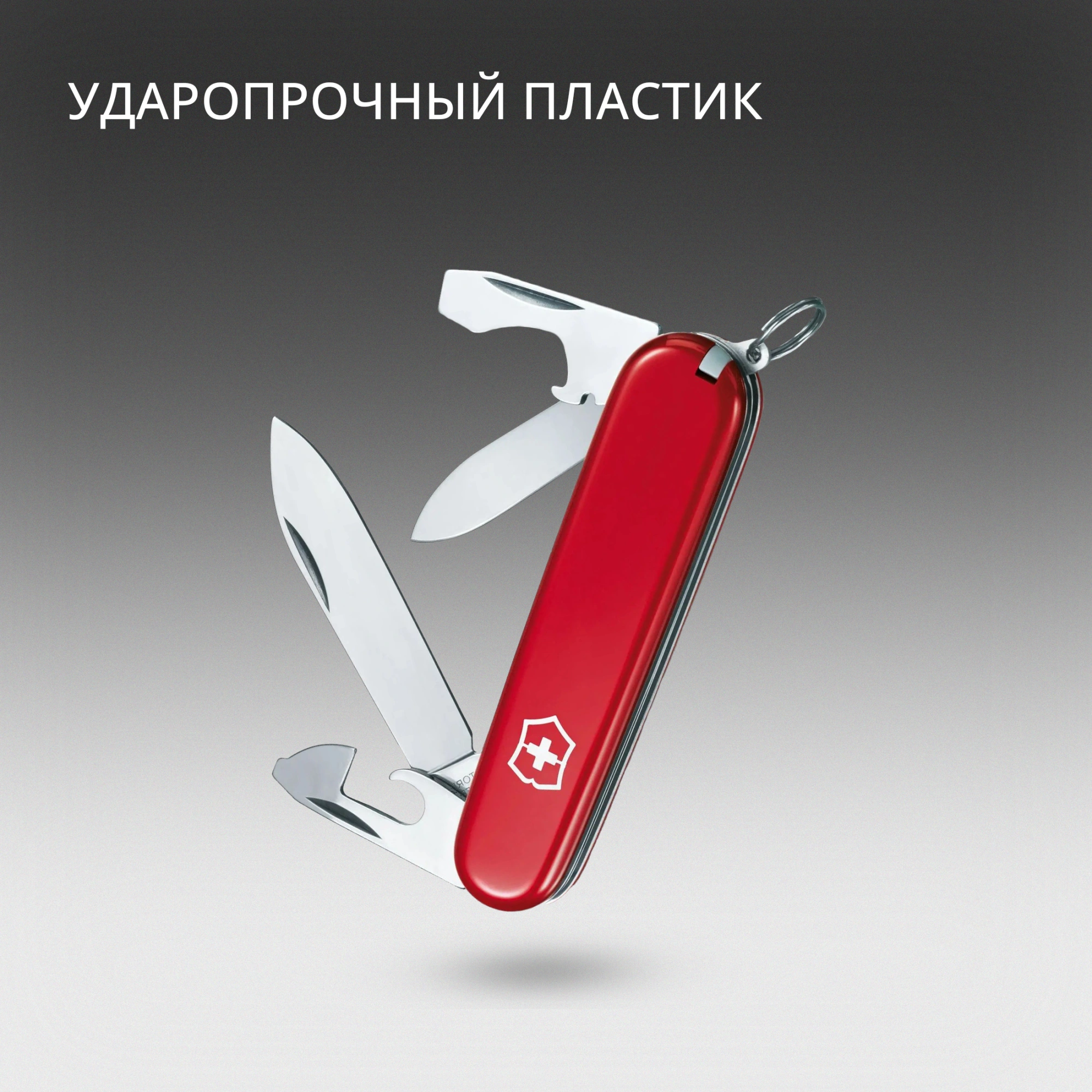 Нож перочинный Victorinox Recruit (0.2503) 84мм 10функц. красный карт.коробка — миниатюра 10