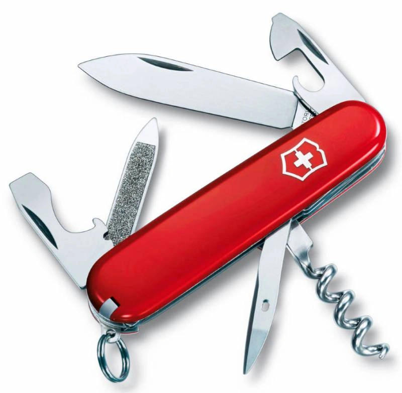 Нож перочинный Victorinox Sportsman (0.3803) 84мм 13функц. красный карт.коробка — фото 1