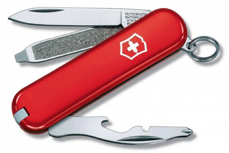 Нож перочинный Victorinox Rally (0.6163) 58мм 9функц. красный карт.коробка — фото 1