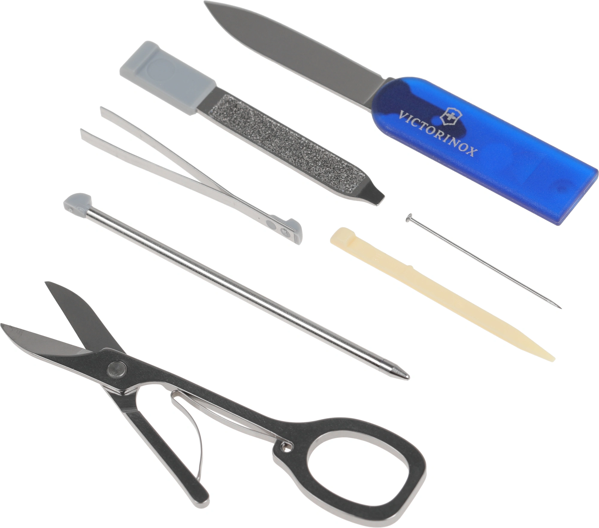 Швейцарская карта Victorinox SwissCard Classic (0.7122.T2) синий полупрозрачный коробка подарочная — миниатюра 5