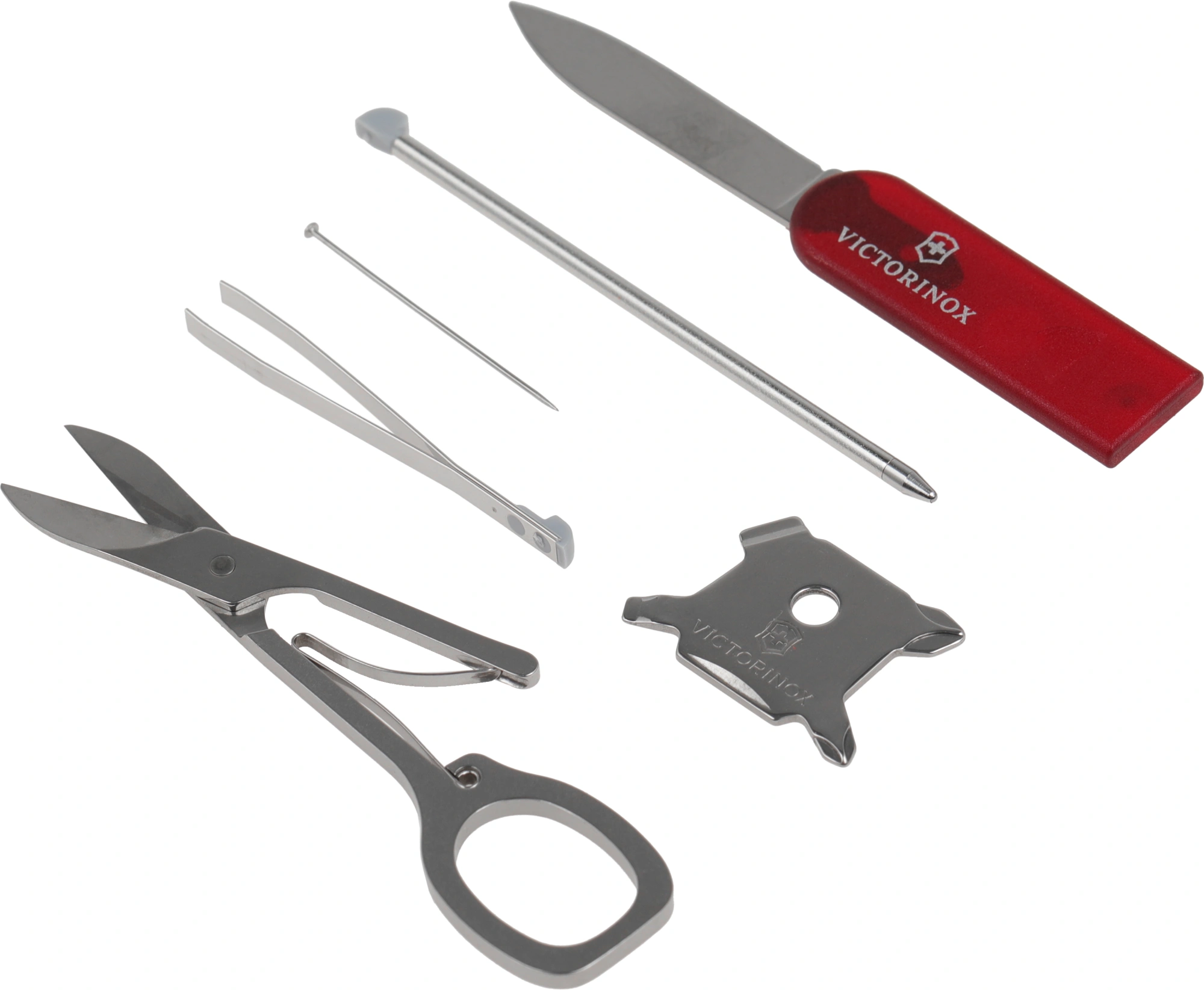 Швейцарская карта Victorinox SwissCard Lite (0.7300.T) красный полупрозрачный коробка подарочная — миниатюра 5