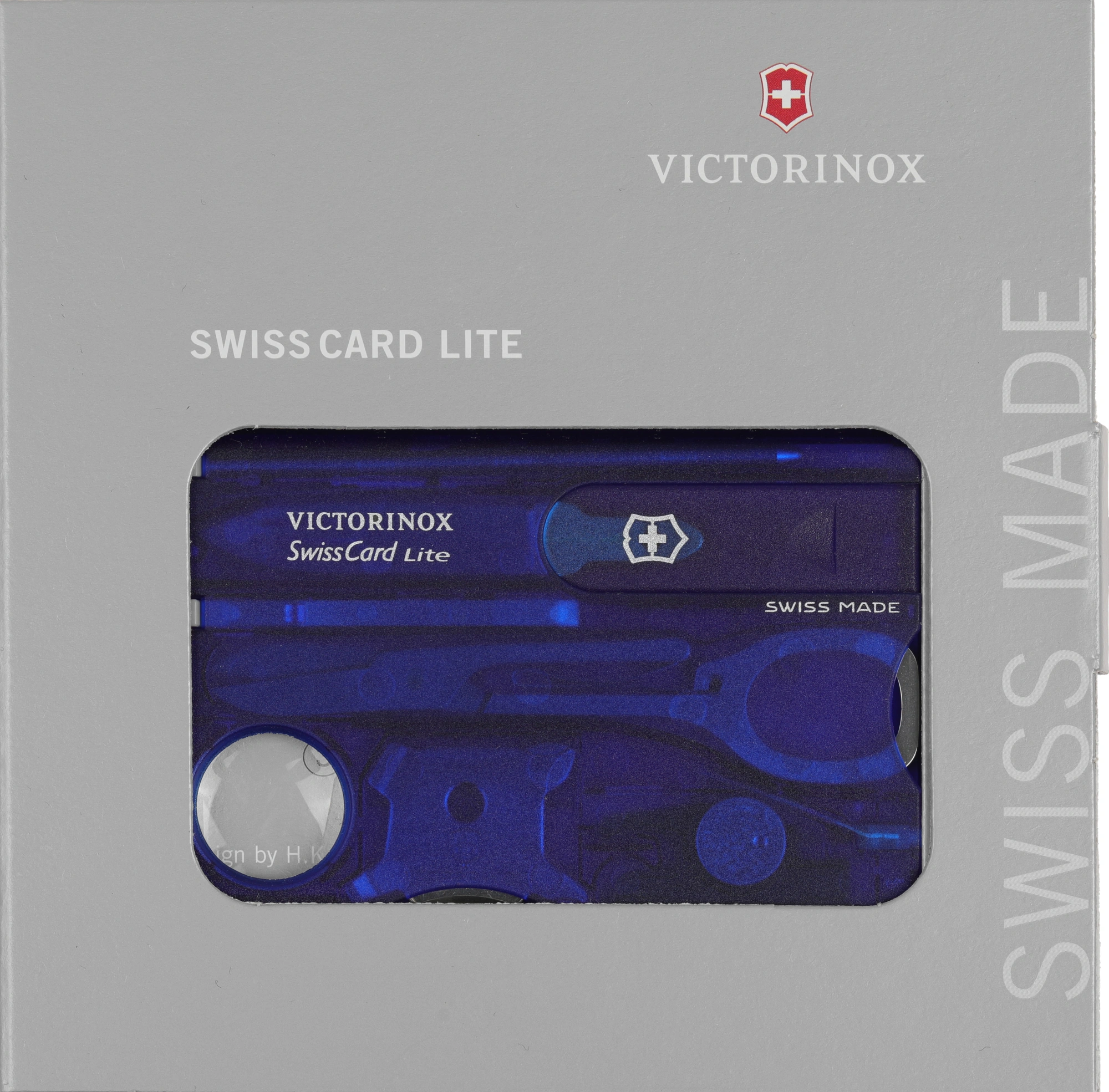 Швейцарская карта Victorinox SwissCard Lite (0.7322.T2) синий полупрозрачный коробка подарочная — миниатюра 6