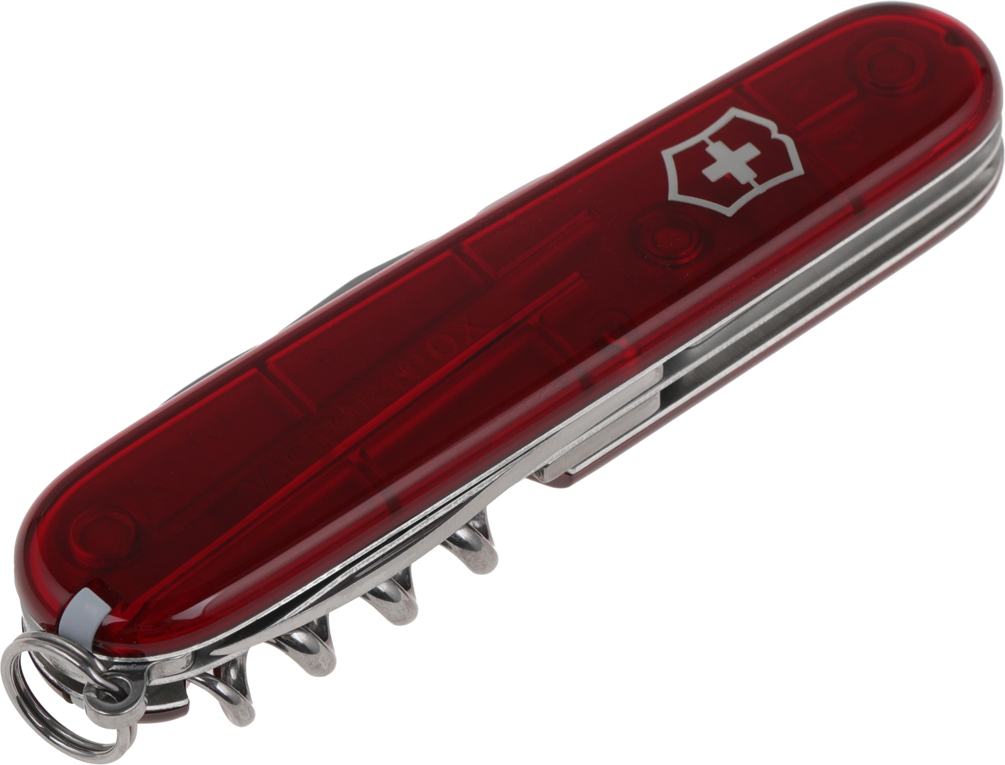 Нож перочинный Victorinox Spartan (1.3603.T) 91мм 12функц. красный полупрозрачный карт.коробка — миниатюра 2