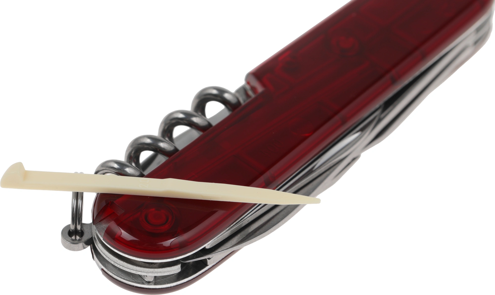 Нож перочинный Victorinox Spartan (1.3603.T) 91мм 12функц. красный полупрозрачный карт.коробка — миниатюра 4