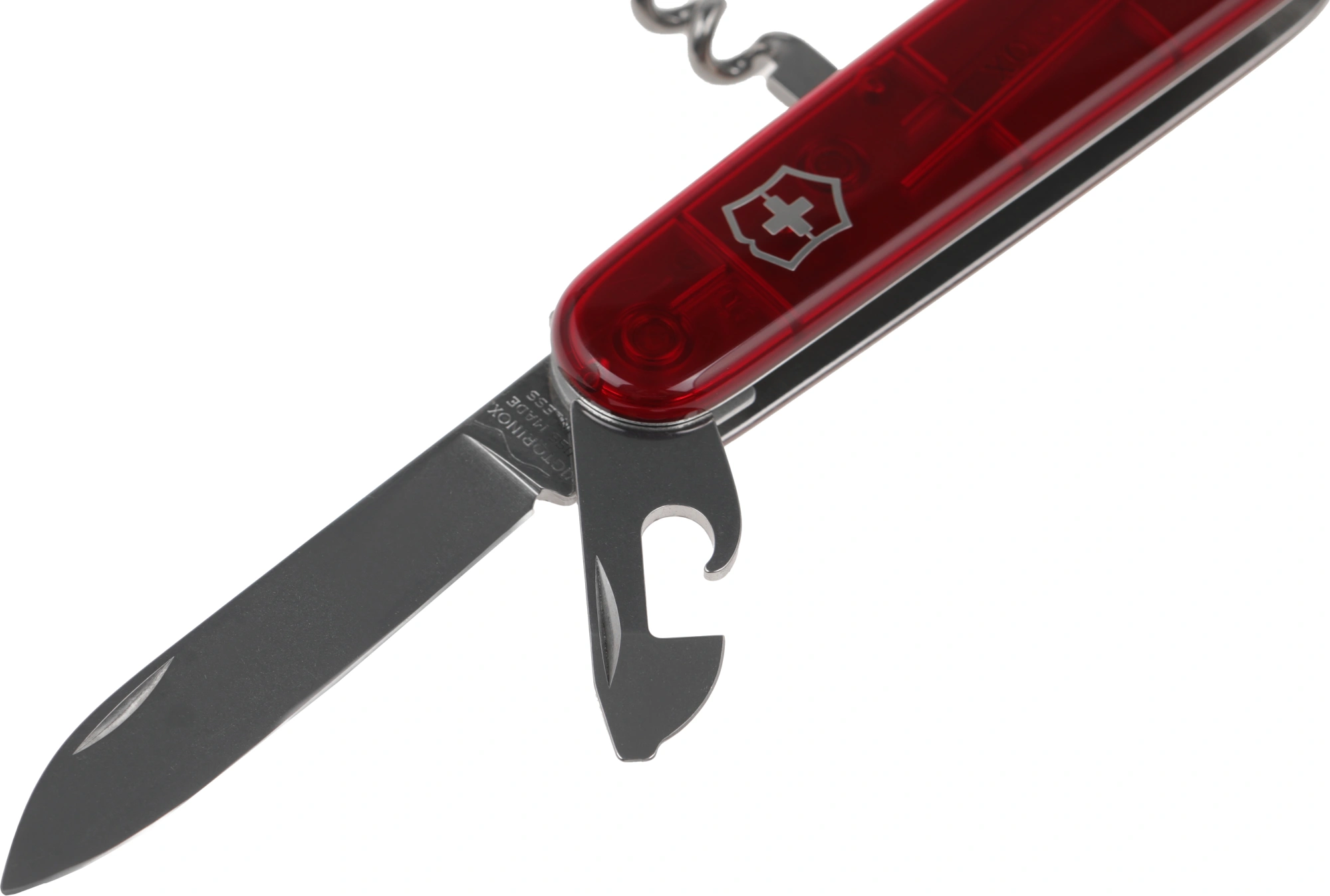 Нож перочинный Victorinox Spartan (1.3603.T) 91мм 12функц. красный полупрозрачный карт.коробка — миниатюра 8