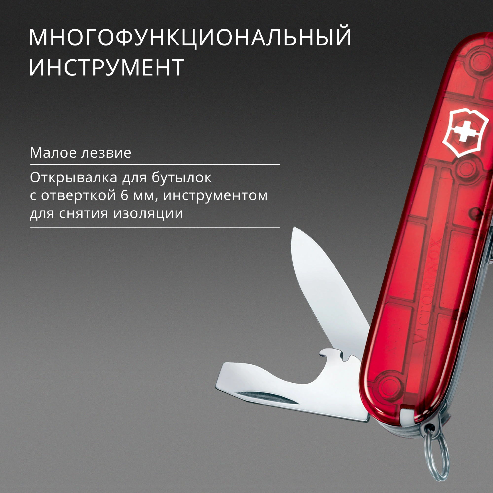 Нож перочинный Victorinox Spartan (1.3603.T) 91мм 12функц. красный полупрозрачный карт.коробка — миниатюра 14