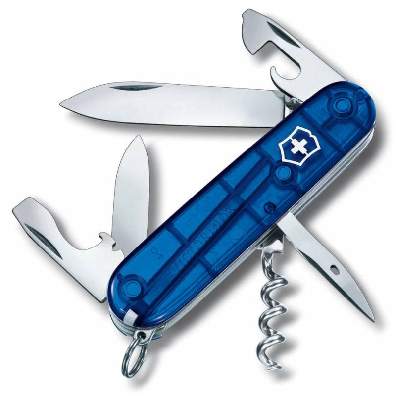 Нож перочинный Victorinox Spartan (1.3603.T2) 91мм 12функц. синий полупрозрачный карт.коробка — фото 1